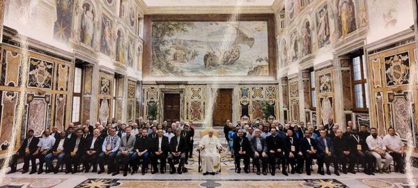 pope and all seated