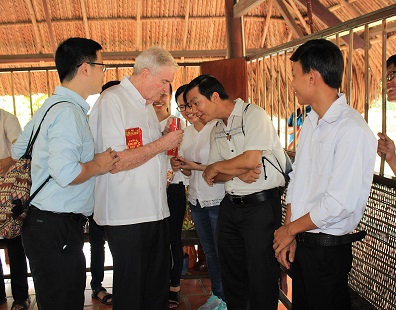 Fr. Bob giving lucky money