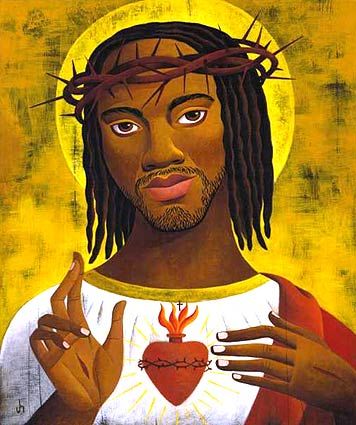 NN sacred heart black jesus