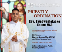 MSC Ordinations, 2 Provinces, Pacific and Philippines.