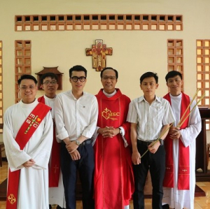 On their way to the novitiate in the Philippines.