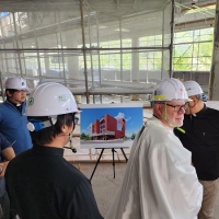 Chris Chaplin MSC visiting the Korean Province, Blessing the new Province house.