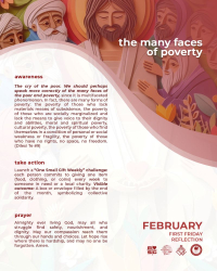 Chevalier Family, Justice and Peace, First Friday, February 2026, Faces of Poverty