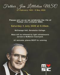 Special event at Daramalan College in memory of Jim Littleton MSC RIP